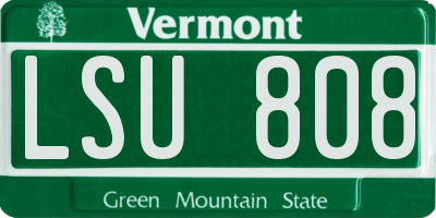 VT license plate LSU808