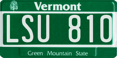 VT license plate LSU810