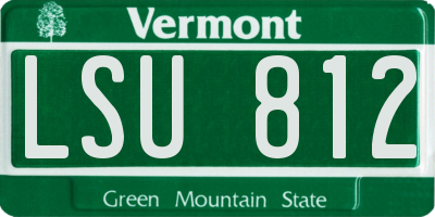 VT license plate LSU812