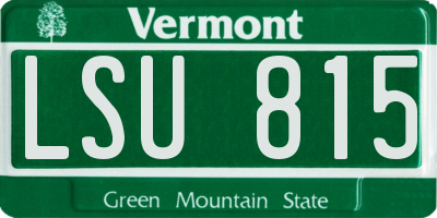 VT license plate LSU815