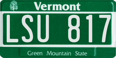VT license plate LSU817