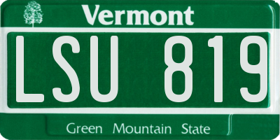 VT license plate LSU819