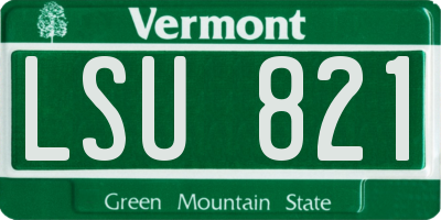 VT license plate LSU821