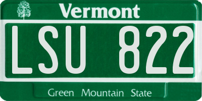 VT license plate LSU822