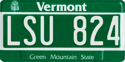 VT license plate LSU824
