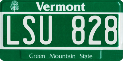 VT license plate LSU828