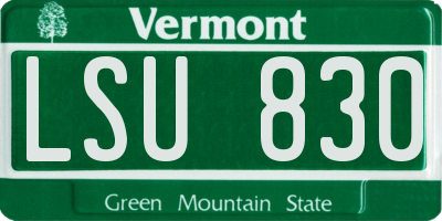 VT license plate LSU830
