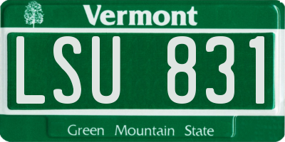 VT license plate LSU831