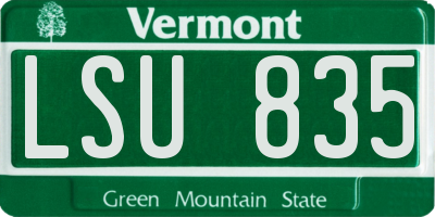 VT license plate LSU835