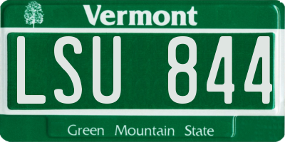 VT license plate LSU844