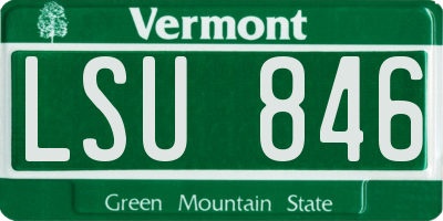 VT license plate LSU846