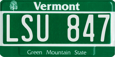 VT license plate LSU847