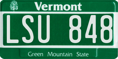 VT license plate LSU848