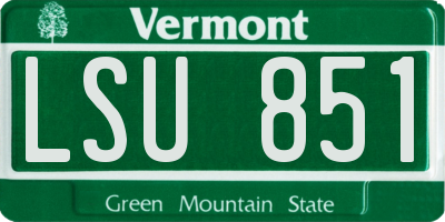 VT license plate LSU851