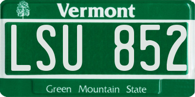 VT license plate LSU852