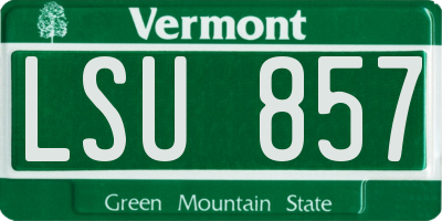 VT license plate LSU857