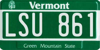 VT license plate LSU861