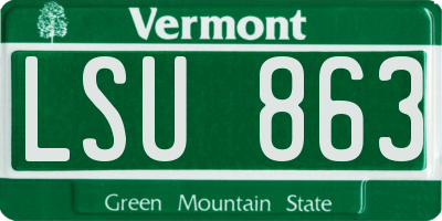 VT license plate LSU863