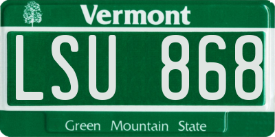 VT license plate LSU868