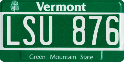 VT license plate LSU876