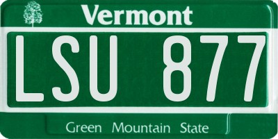 VT license plate LSU877
