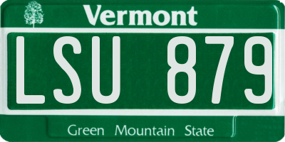 VT license plate LSU879