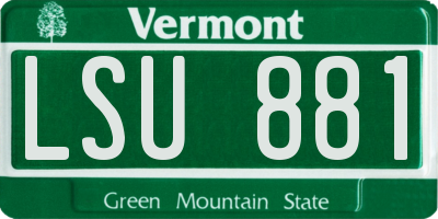 VT license plate LSU881