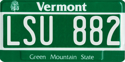 VT license plate LSU882