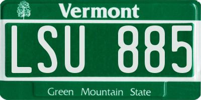 VT license plate LSU885