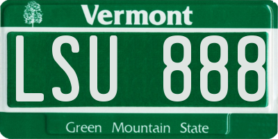 VT license plate LSU888