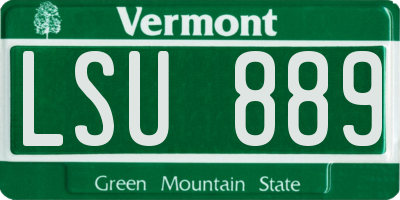 VT license plate LSU889