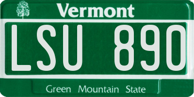 VT license plate LSU890