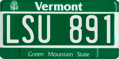 VT license plate LSU891