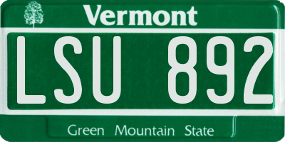 VT license plate LSU892