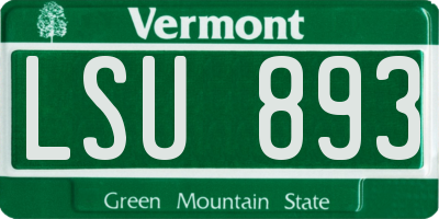 VT license plate LSU893