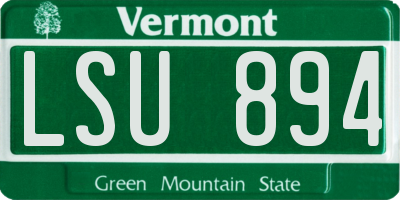 VT license plate LSU894