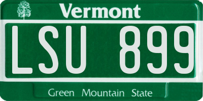 VT license plate LSU899