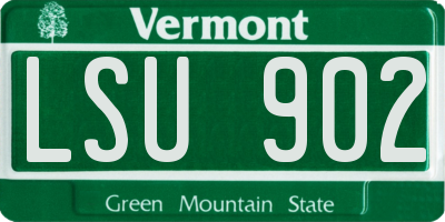 VT license plate LSU902