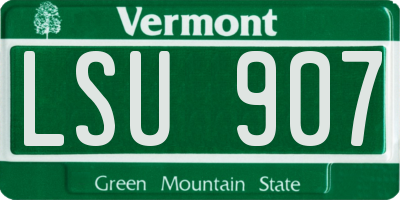 VT license plate LSU907