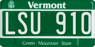 VT license plate LSU910