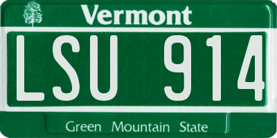 VT license plate LSU914