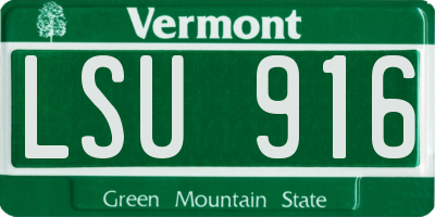 VT license plate LSU916