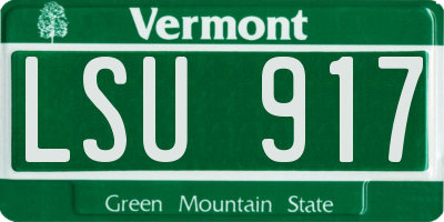VT license plate LSU917