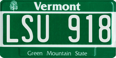 VT license plate LSU918