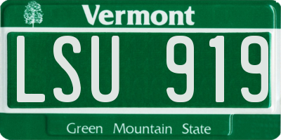 VT license plate LSU919