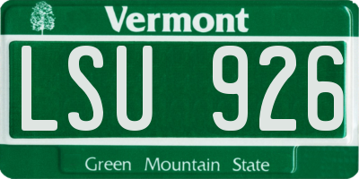 VT license plate LSU926
