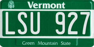 VT license plate LSU927