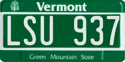 VT license plate LSU937