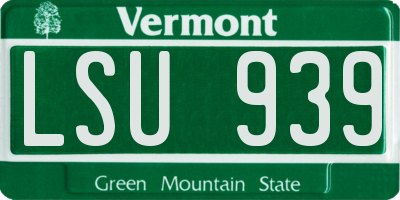 VT license plate LSU939