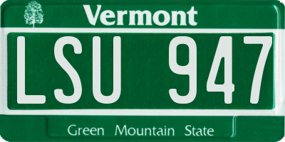 VT license plate LSU947